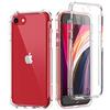 SURITCH Custodia iPhone SE 2020 iPhone 7 iPhone 8 Trasparente Cover Antiurto 360 Gradi [Ultra Hybrid] Silicone TPU Bumper e PC Pannello Posteriore, Protezione Totale per (Chiaro)