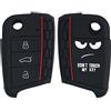 kwmobile Custodia Coprichiave Compatibile con VW Golf 7 MK7 con 3 tasti Cover - Copritelecomando Chiave Auto - Copri Chiavi Macchina Don't touch my Key