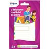 AVERY - 24 etichette autoplastificate multicolore - resistenti per lavastoviglie e forno a microonde - Vari formati 63 x 16 mm / 63 x 8 mm/Ø 25 mm
