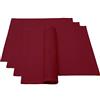 Lemos Home - Set di tovagliette da tavola, 4 pezzi, circa 46 x 36 cm in cotone (rosso vinaccia)