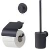 TIGER Urban Set di Accessori da Bagno, Metallo, Nero, 3 Pezzi