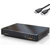LONPOO Lettore DVD compatto per TV (1080P Upscaling con uscita HDMI/Coxical/AV, porta ingresso USB e MIC, Multi-Regione Libera, cavo HDMI e AV incluso) (LP-099)