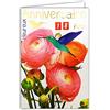Afie Biglietto di auguri di compleanno con cassetti, età da 1 a 110 anni, testo oro lucido, bouquet di fiori, farfalle, rose, arancioni, colibrì, blu, verde