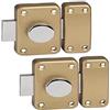 Bricard 1211 - Gruppo di 2 chiavistelli Eco a pulsante, 45 mm, con 4 chiavi