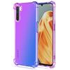 HAOYE Cover per OPPO A91 Cover, Custodia in TPU a gradiente Colori, [Rinforzare la con Quattro Angoli] Custodia Trasparente Silicone Morbida TPU Ultra Sottile Case (Viola/Blu)