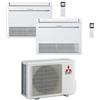 Mitsubishi Electric Condizionatore Climatizzatore Mitsubishi Electric Dual Split a Pavimento R32 MFZ-KT 9000+9000 BTU Con MXZ-2F42VF Wi-Fi Optional