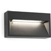 FARO Segnapassi a parete per esterni da superficie in alluminio grigio scuro 9W