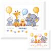 VERVACO Kit Punto Croce Contato Baby Shower II Annuncio Nascita Punto Croce ca. 27 x 22 cm Regalo Personalizzato Set Fai da Te attività Creative Adulti Benvenuto Bambino Cross Stitch