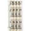 HomeMaison 09345-8-AL Tende in Stile Jacquard con Occhielli Rotondi, Dimensioni: 140 x 260 cm, Gris/Argent (47), 140 X 260