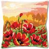 VERVACO Kit Cuscino Punto Croce PRATO DI PAPAVERI Set Ricamo Principianti Cuscini Gobelin Decorativi ca. 40 x 40 cm Accessori Per Lavoretti Creativi DIY Casa Decor Hobby Adulti Cross Stitch