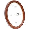 Deknudt Frames S100H1 - Cornice portafoto Ovale in Resina, 13 x 18 cm, Colore: Marrone