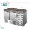 Banco Pizza Refrigerato 2 Porte, 6 Cassetti, Non refrigerati, dim.mm.1400x700x1020h