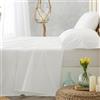 BURRITO BLANCO Set di Lenzuola Bianche Hotel Lisas 100% Cotone per Letto Matrimoniale di 150x190 cm Fino a 150x200 cm (Disponibile in più Taglie)