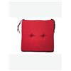 Avanti Trendstore [STELLA] - Cuscino di seduta per l'esterno, in poliestere con laccetti, disponibile in diversi colori, dimensioni: LAP 40x40x3 cm - Rosso - Poliestere