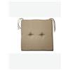 Avanti Trendstore [STELLA] - Cuscino di seduta per l'esterno, in poliestere con laccetti, disponibile in diversi colori, dimensioni: LAP 40x40x3 cm - Marrone - Poliestere
