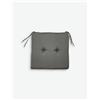 Avanti Trendstore [STELLA] - Cuscino di seduta per l'esterno, in poliestere con laccetti, disponibile in diversi colori, dimensioni: LAP 40x40x3 cm - Grigio scuro - Poliestere