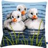 VERVACO Kit Cuscino Punto Croce ANATROCCOLI nell'Acqua Set Ricamo Principianti Cuscini Gobelin Decorativi ca. 40 x 40 cm Accessori per Lavoretti Creativi DIY Casa Decor Hobby Adulti Cross Stitch