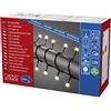 Konstsmide 3695-107 - Catena luminosa a LED con piccoli diodi rotondi, per esterni (IP44), certificato VDE, trasformatore esterno 24 V, 160 diodi bianchi caldi, cavo nero, bianco caldo