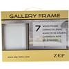 Zep ZP77 Gallery-Set di 7 cornici portafoto con passepartout in Legno, Colore: Grigio/Bianco