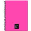 Grafoplás 88526054 Quaderno a spirale, formato A4, a quadretti, 5 mm, 100 fogli, 90 g, Fucsia, Unequal Fluoro