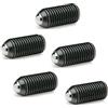 Ganter Normelemente GN 615.3-M3-K 3-M3-K Bussola Esagonale a Pressione Caricata a Molla, Nero, Gewinde d1: M3, Set di 5 Pezzi