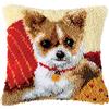 VERVACO Kit Latch Hook Cuscino Chihuahua Kit Gancio di Chiusura Tappeto ca. 40 x 40 cm Set Ricamo Principianti Casa Decorazioni attività Creative Adulti Hobby Rilassanti Gobelin Cuscino