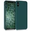 kwmobile Custodia Compatibile con Apple iPhone XS Max Cover - Back Case per Smartphone in Silicone TPU - Protezione Gommata - verde bottiglia