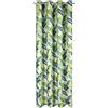 Eurofirany Hanna - Tenda Blackout con Foglie, Motivo Giungla, Occhielli, Elegante, di Alta qualità, per Camera da Letto, Soggiorno, Bianco e Verde, 140 x 250 cm