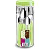 Albert de Thiers Albert di Thiers 729893 Carboncino Set di 24 Pezzi Acciaio Inossidabile Smeraldo 9 x 9 x 23,5 cm