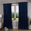 Gardinenbox Milano 20357 - Tenda oscurante in velluto con passanti, chiusura a cordoncino, accorciabile, 2 pezzi (altezza x larghezza x profondità): 235 x 135 cm, colore: blu