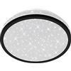Briloner Leuchten 3456-015 Plafoniera a LED, lampada da soffitto con fantasia a stelle, 10 Watt, 900 Lumen, 4.000 kelvin, bianco-nero, Ø 21,7cm