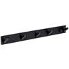 Ambrosya - Portasciugamani in Acciaio Inossidabile in Nero - Appendiabiti Asciugamani Bagno Ganci Guardaroba (Acciaio Inossidabile (Nero), 5 Ganci)