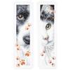 VERVACO Kit Punto Croce Segnalibri Contato Set da 2 Cani E Gatti Segnalibri Punto Croce da Ricamare 6 x 20 cm Set Fai da Te Creativo Adulti Ricamo Accessori per Lavoretti Creativi