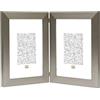 Deknudt Frames S41VD1-H2V-15.0X20.0 - Cornice portafoto Doppia, in Formato Verticale, in Resina, 24,6 x 19,6 x 1,6 cm, Colore Argento