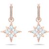 Swarovski Orecchini a cerchio Swarovski Symbolic Star, bianco, Placcato oro rosa
