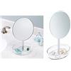 InterDesign iDesign 09562EU Specchio Trucco Autoportante, Rotondo, Metallo, Trasparente, 14x15.24x29.2 cm