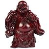 lachineuse - Statuetta tradizionale Buddha Rieur - Statua Buddha 18 cm Colori Rosso - Decorazione Feng Shui - Oggetto decorativo Zen cinese per soggiorno, ufficio - Idea regalo Cina Asia Porta fortuna