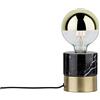 Paulmann 79742 Neordic Vala Lampada da Tavolo Max. Globe-Warehouse Lampada da Comodino E27 In Ottone Spazzolato, 230 V, Senza Lampadina, Marmore/Nero