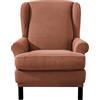 EBETA Jacquard Salvadivano Copripoltrona Trapuntato Adele, Copripoltrona con Orecchie Poltrona Protettiva Elasticizzato Antiscivolo (Corallo)