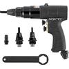 NEWTRY Kit di Impostazione per Dadi a Rivetto Pneumatici Pistola per Dadi a Rivetto Strumento per Rivettatura Rivettatrice 1/4 (6068 Pistola con M5, M6, M8)