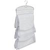 InterDesign Aldo Organizer armadio | Portaoggetti da appendere con 5 tasche per borsette, portafogli, ecc. | Pratico portaborse per armadio | Plastica grigio