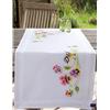 VERVACO Kit Punto Croce Prestampato Centrotavola Uccellino E Viole del Pensiero Biancheria da Tavola Set Fai da Te Creativo 40 x 100 cm Kit Hobby Creativi Adulti Casa Decor Cross Stitch Runner