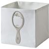 Daycollection Leurres Du Bain LEBABOCU1 - Contenitore Porta Oggetti, Cotone, 15 x 15 x 15 cm, Colore: Bianco