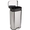 Amazon Basics Pattumiera rettangolare con chiusura silenziosa, 30 l/ 7.9 galloni, Satinato Nichel