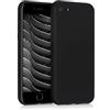 kwmobile Custodia Compatibile con Apple iPhone SE (2022) / iPhone SE (2020) / iPhone 8 / iPhone 7 Cover - Back Case per Smartphone in Silicone TPU - Protezione Gommata - nero matt