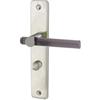DT 2000 Light 391740 - Mezza maniglia per porta su piastra in materiale acrilico, con chiavistello, colore: Viola/Acciaio opaco