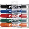 Pilot, Astuccio Da 5 Pennarelli Per Lavagna Bianca V-Board Master, Marker In Plastica Riciclata Begreen, Nero, Blu, Rosso, Verde, Arancione, Pennarello Per Lavagna Bianca Punta Fine Da 4,5 mm