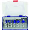 Tivoly - Set di 6 frese fresatrici a coda di 8 mm - Lama in carburo affilato diamante molto resistente, ultra tagliente, alta precisione, gambo 8 mm - Conforme norma EN847-1