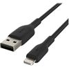Belkin Cavo Lightning (Boost Charge Cavo da Lightning a USB per iPhone, iPad e AirPods), Cavo di ricarica per iPhone certificato MFi (nero, 15 cm)