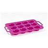 IDELICE CU542 753A - Stampo per 12 Muffin in Silicone, Telaio Rinforzato, 37,2 x 23 x 3,2 cm, Colore: Fucsia